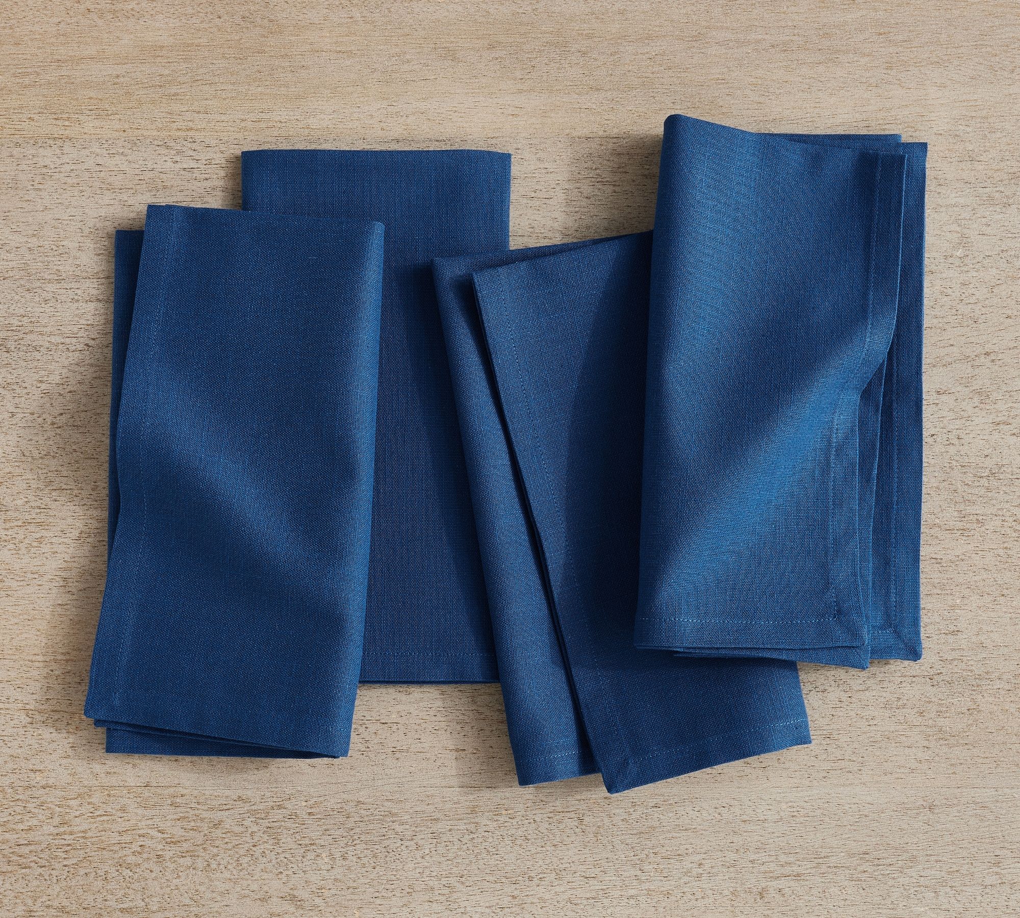 4-Pack Pottery Barn Everyday Organic Cotton Napkins Navy $10.20 Free Shipping