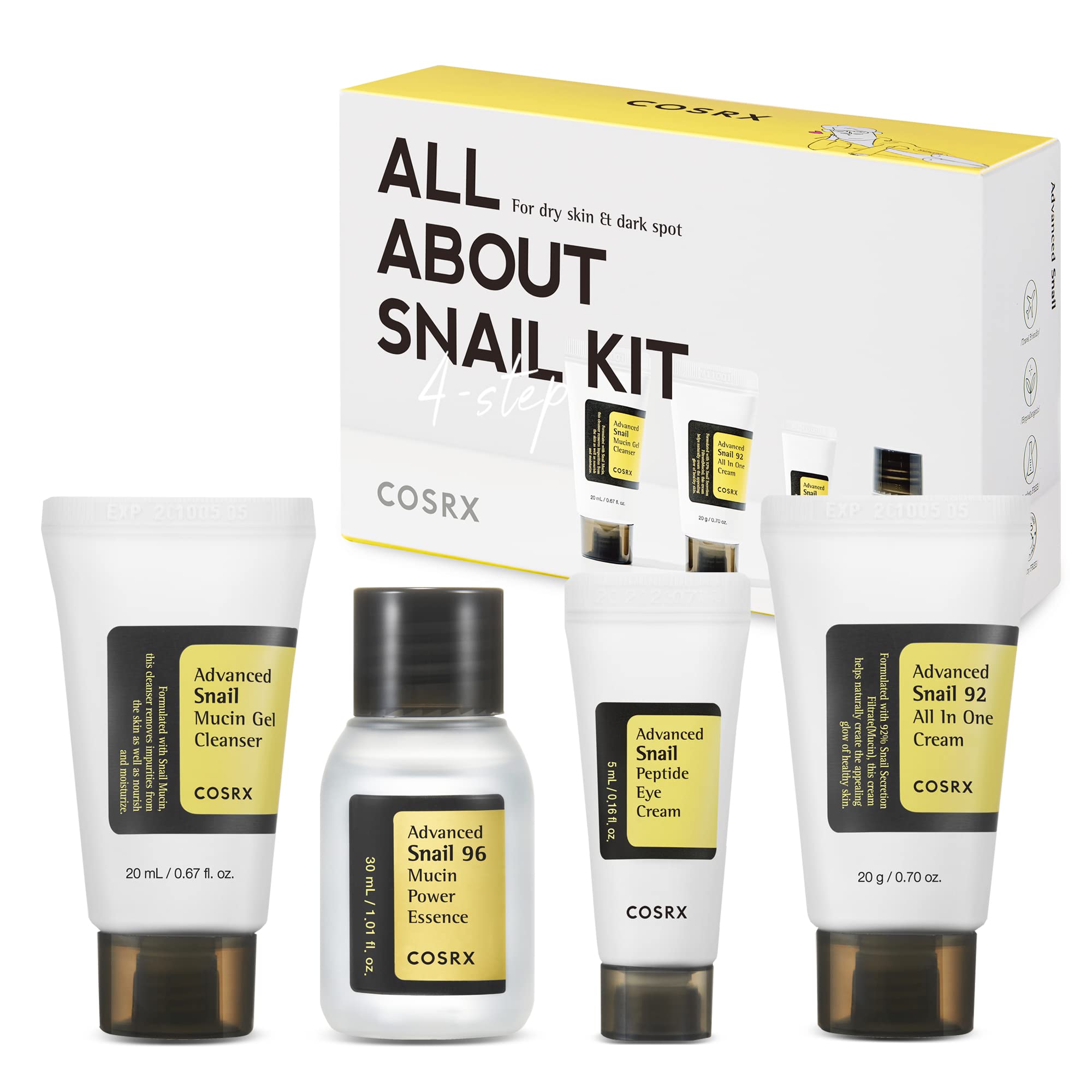 4-Piece Cosrx All About Snail Korean Skincare Travel Size Gift Set $15.17 Free Shipping w/ Prime or on $35