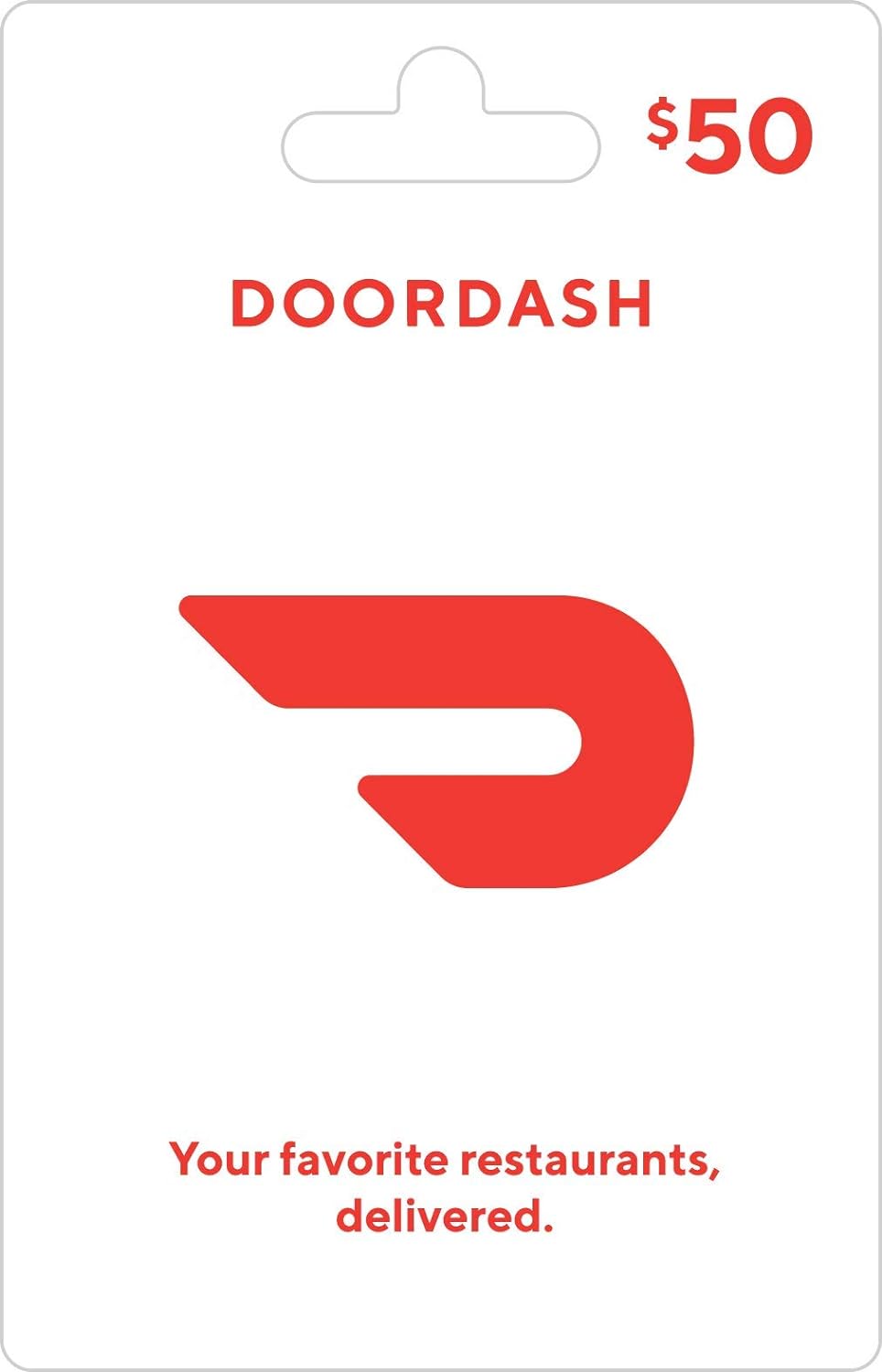 $50 DoorDash Gift Card Physical $42.50 Free Shipping