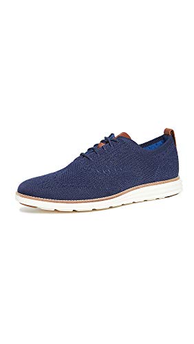 $58.78 Cole Haan Mens Original Grand Knit Wing TIP II Sneaker Navy/Ivory