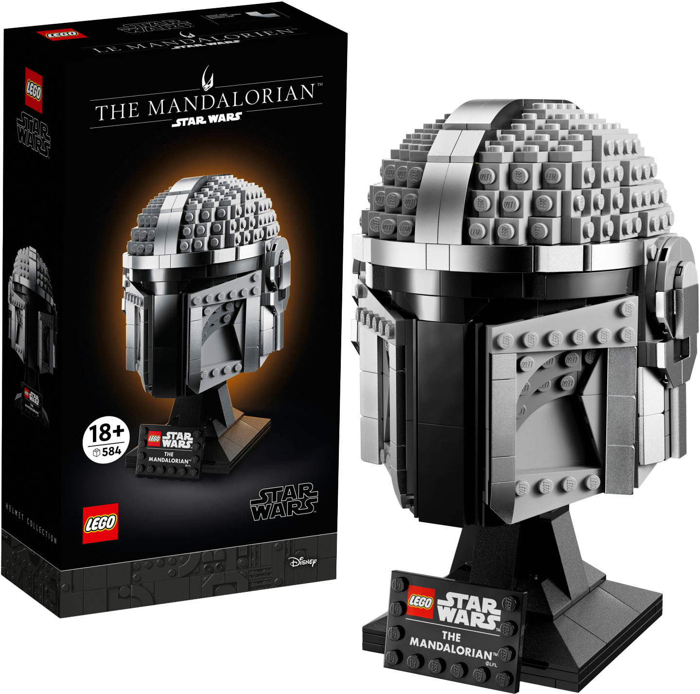 594-piece LEGO Star Wars The Mandalorian Helmet App Required