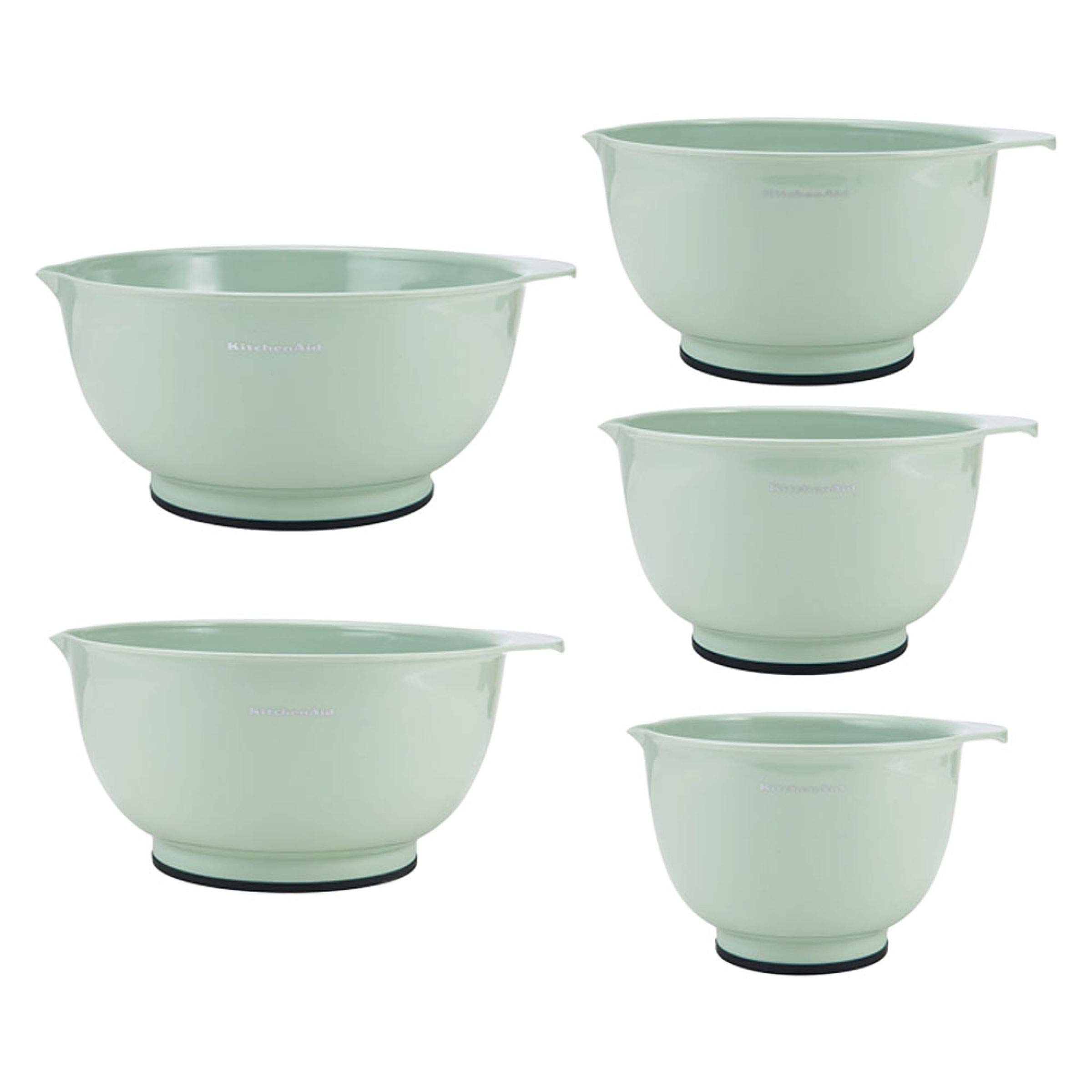 5-Piece KitchenAid Classic Mixing Bowls w/ Non-Slip Base Pour Spout Pistachio $28 Free Shipping w/ Prime or on $35