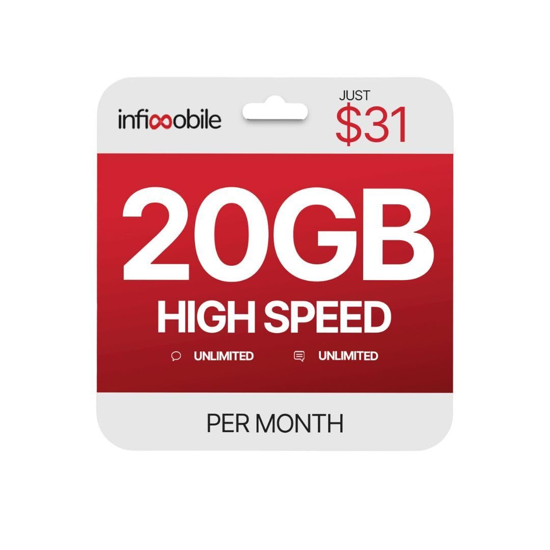 $11.67/Month Infimobile Prepaid Unlimited Plan 6 Months 20GB High-Speed Data Per Month $56