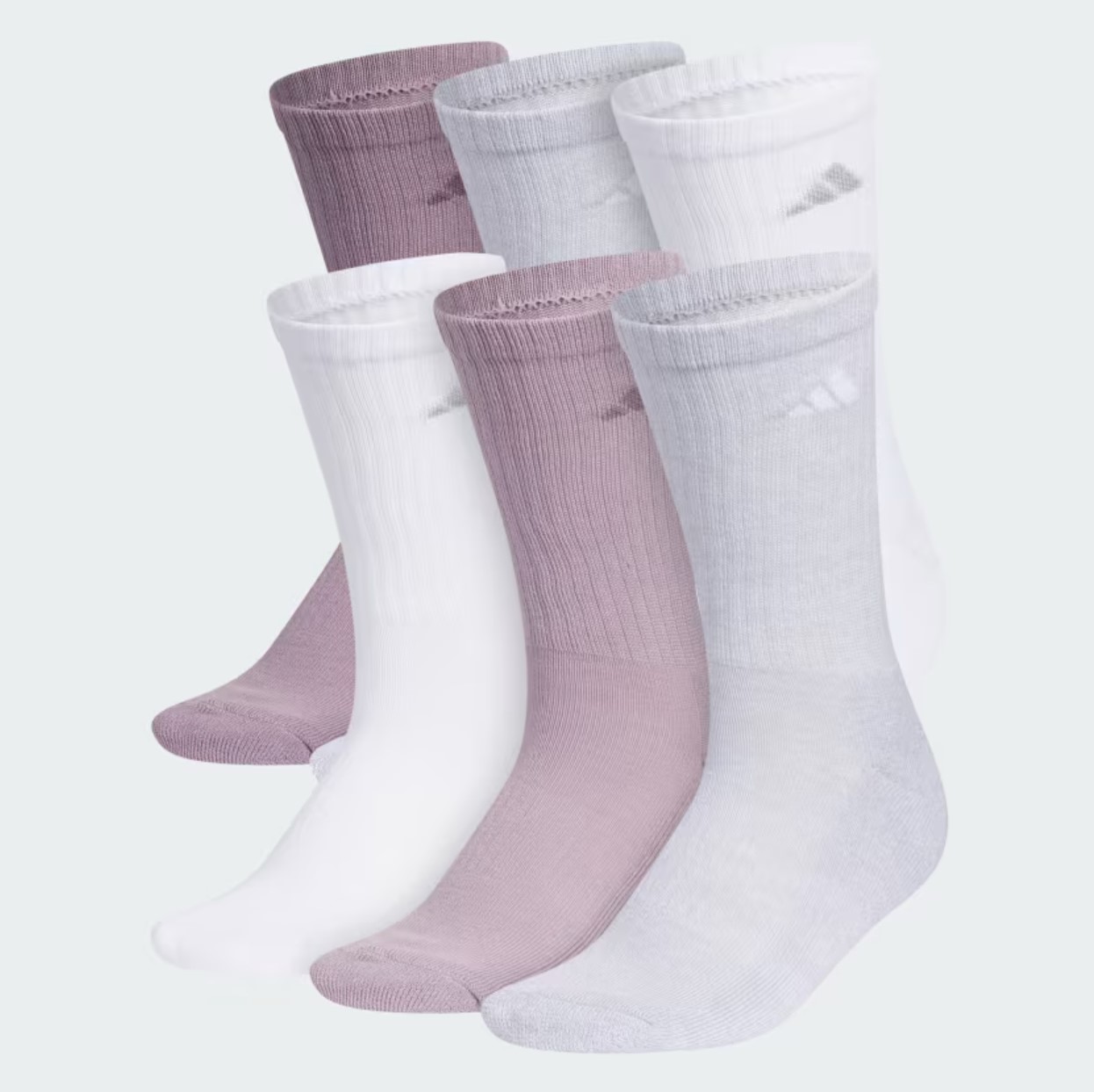 6-Pack adidas Womens WM ATH Cushioned Crew Socks Size M Only $11