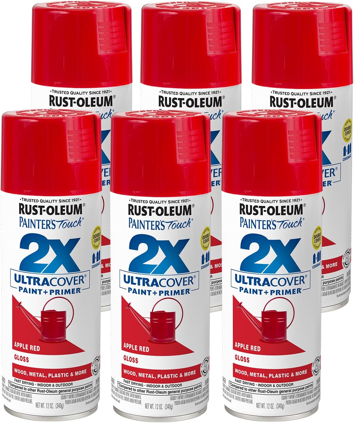 6-pk 12-oz Rust-Oleum Painters Touch 2X Ultra Cover Spray Paint Various $23