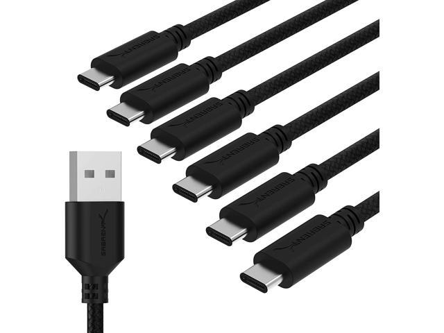 6-pk Sabrent 22AWG USB-C to USB A 2.0 Charge Data Sync Cables w/ 56k resistor Group buy $10