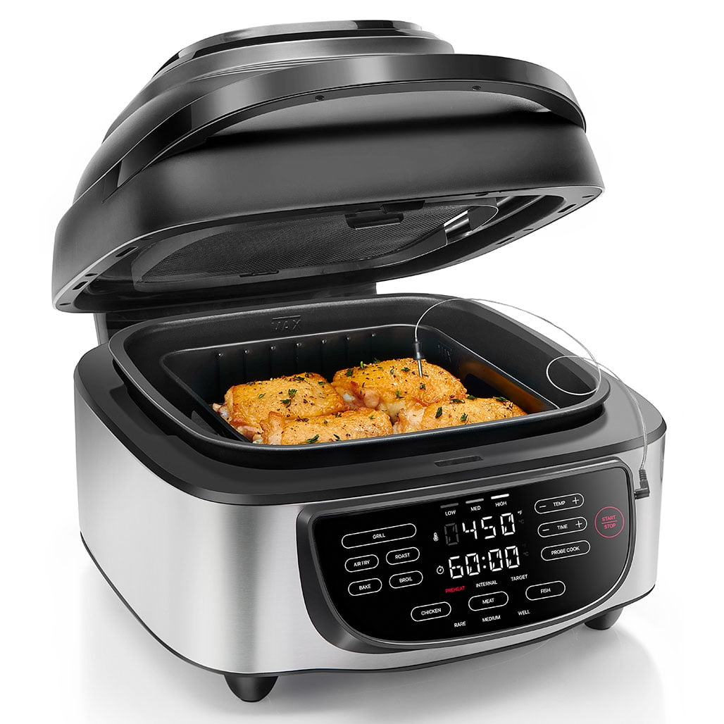 7.4-qt Chefman 5-in-1 Air Fryer Indoor Grill w/ Thermometer Stainless Steel $47.38 Free Shipping