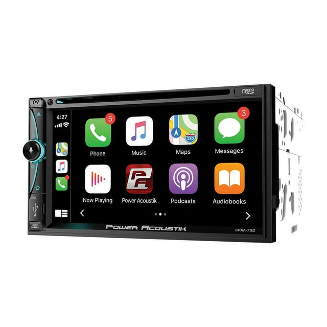 7 Power Acoustik CPAA-70D Touchscreen Carplay Android Bluetooth DVD Car Receiver Double DIN $54.34 Free Shipping