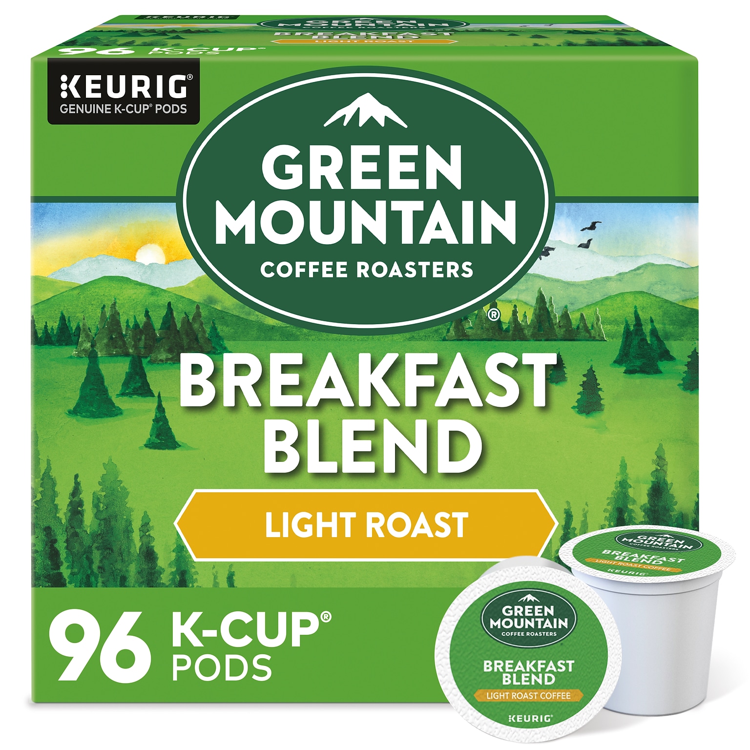 96-Count Coffee K-Cups McCafe Premium Roast Medium Roast , Green Mountain Breakfast Blend Light Roast More $35 Free Ship