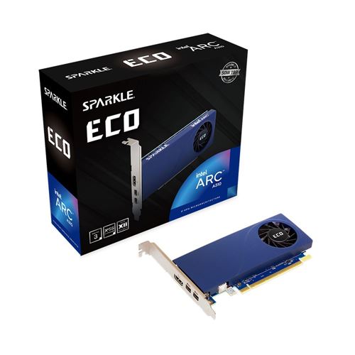 $99 Single slot GPU Sparkle Intel Arc A310, PCI-E Powered, ITX, AV1 hardware encoder/decoder, TDP 50W