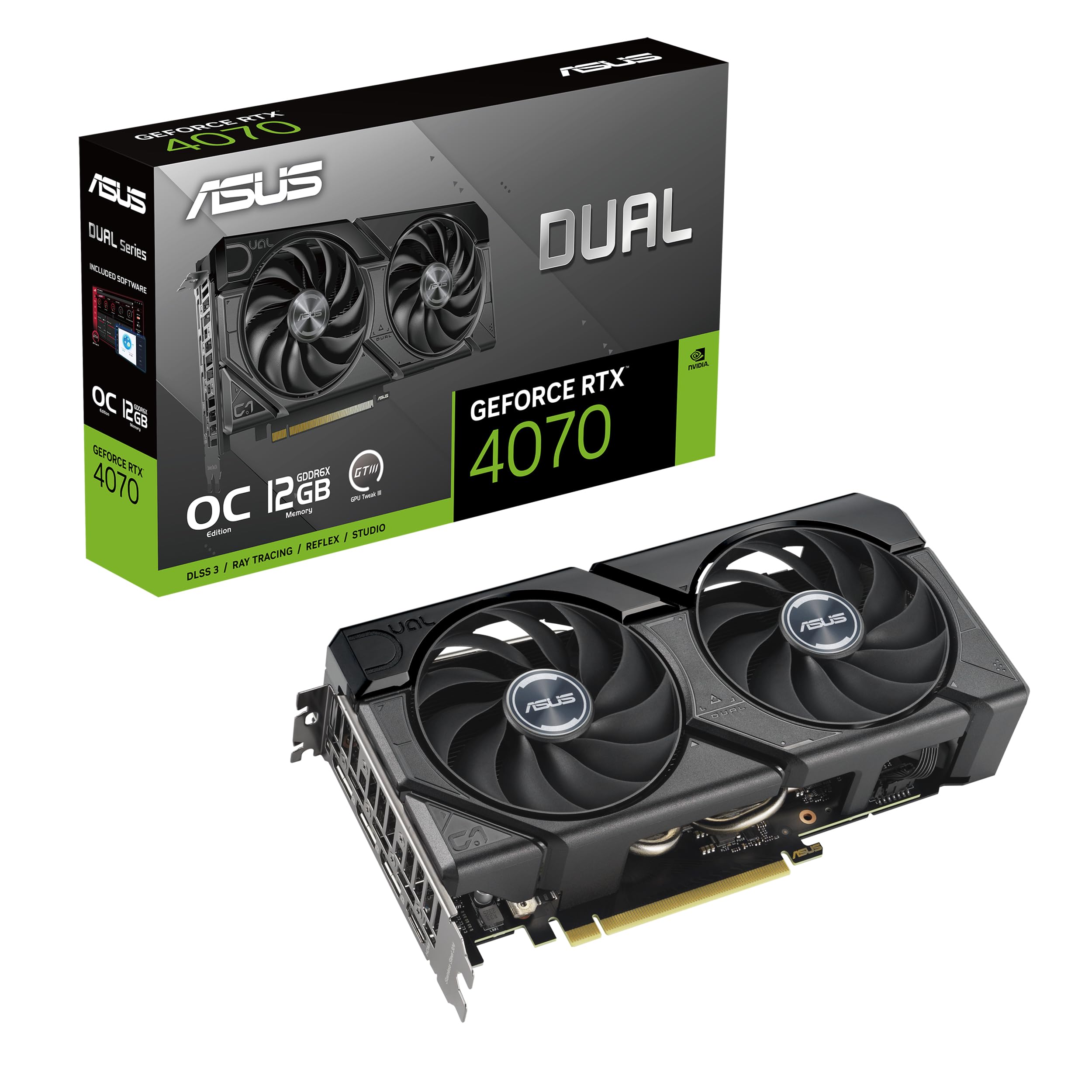 ASUS Dual GeForce RTX 4070 EVO OC Edition 12GB GDDR6X Video Card $505 Free Shipping