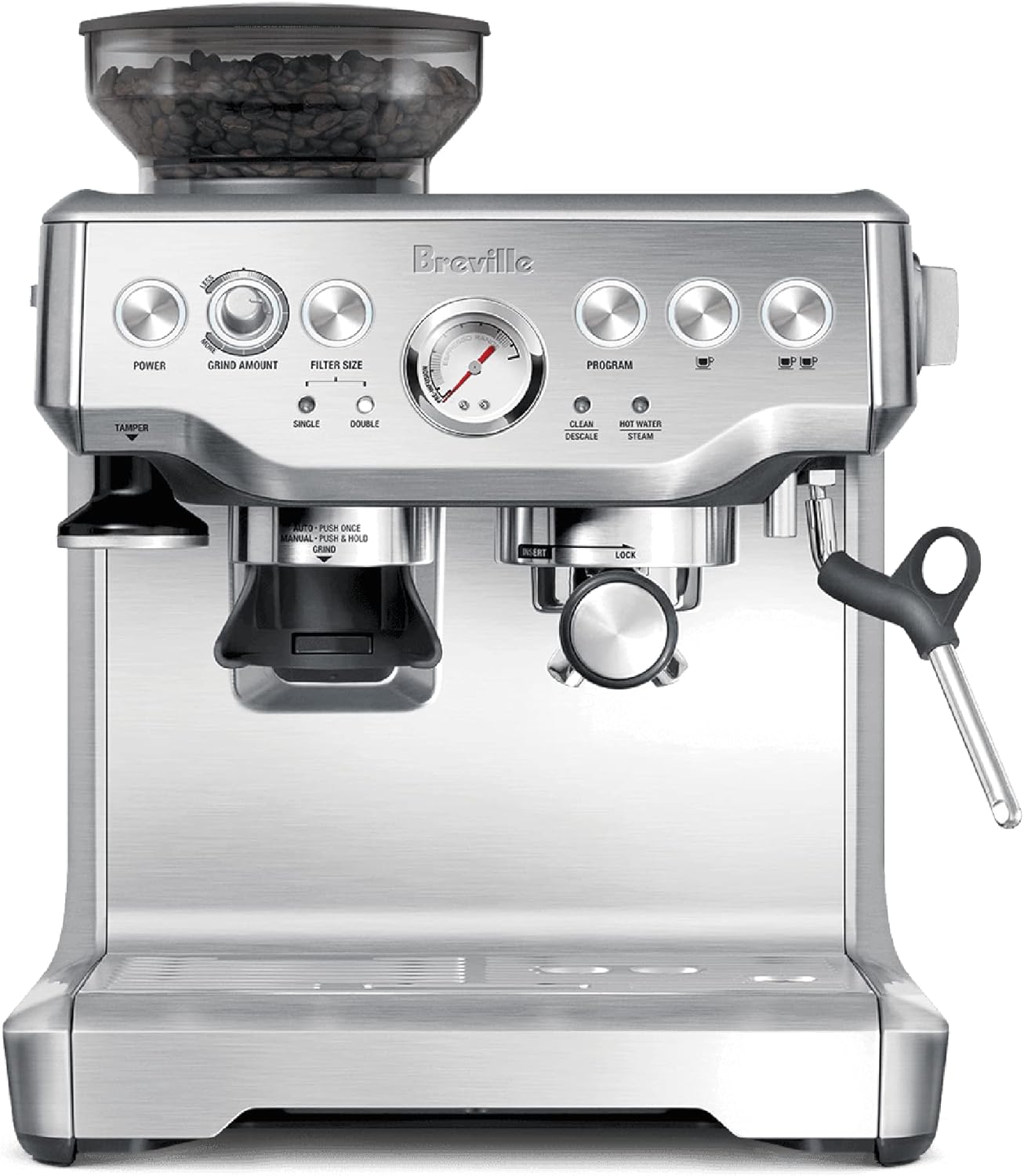 Amazon.com Breville Barista Express Espresso Machine BES870XL, Brushed Stainless Steel Semi Automatic Pump Espresso Mach