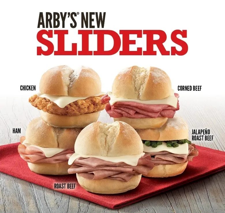 Arbys Online Orders Sliders Roast Beef, Chicken, Buffalo Chicken or Jalapeno $1 Each Valid thru March 17th