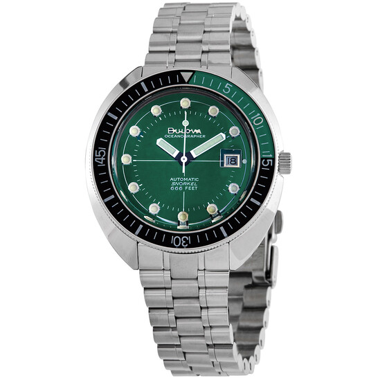 Bulova Special Edition Oceanographer Automatic Green Dial Mens Watch $399.00