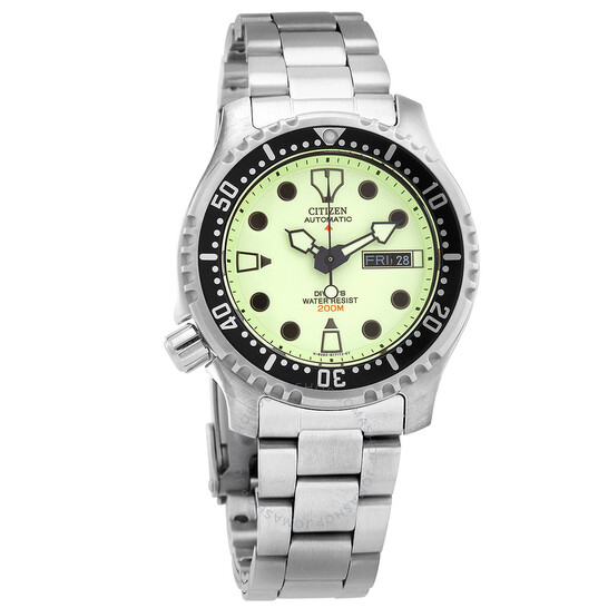 CITIZEN Promaster Marine Automatic Full Lume Green Dial Mens Watch $192 Free Shipping