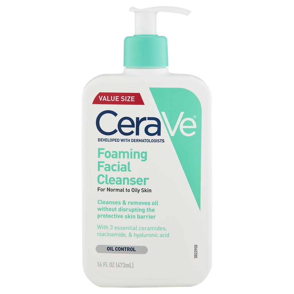 CeraVe Foaming Facial Cleanser, Oil Control Face Body Wash for Normal to Oily Skin, 16 fl oz. $13.66