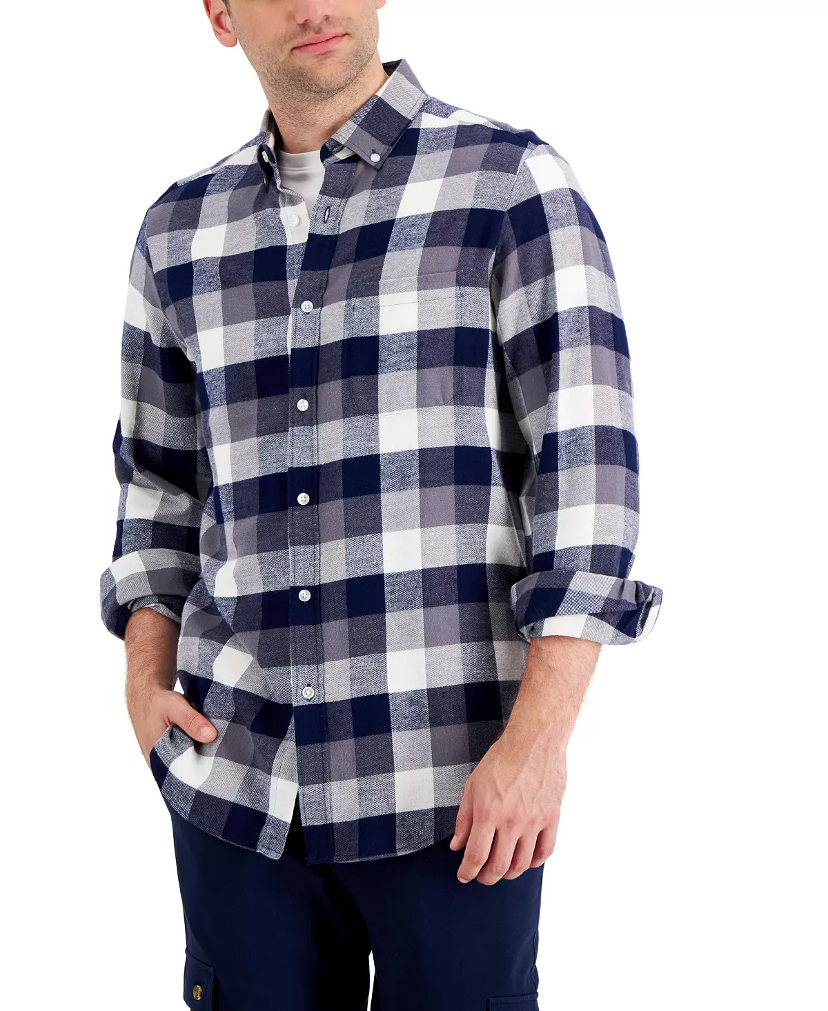 Club Room Mens Regular-Fit Plaid Flannel Shirt Various $9.86 Free Store Pickup at Macys or Free Shipping on $25