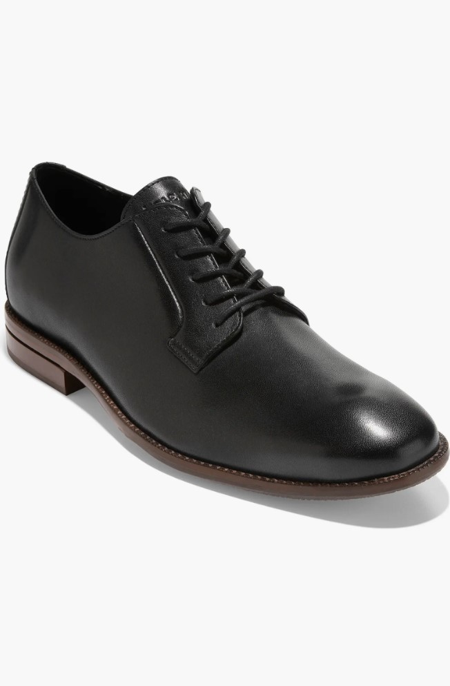 Cole Haan Mens Sawyer Plain Toe Derby Shoe Black $99.97