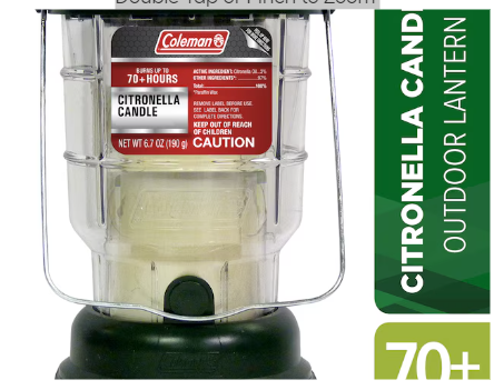 Coleman Lantern 1-Wick Green Tabletop Citronella Candle with Free store pickup. $5.98