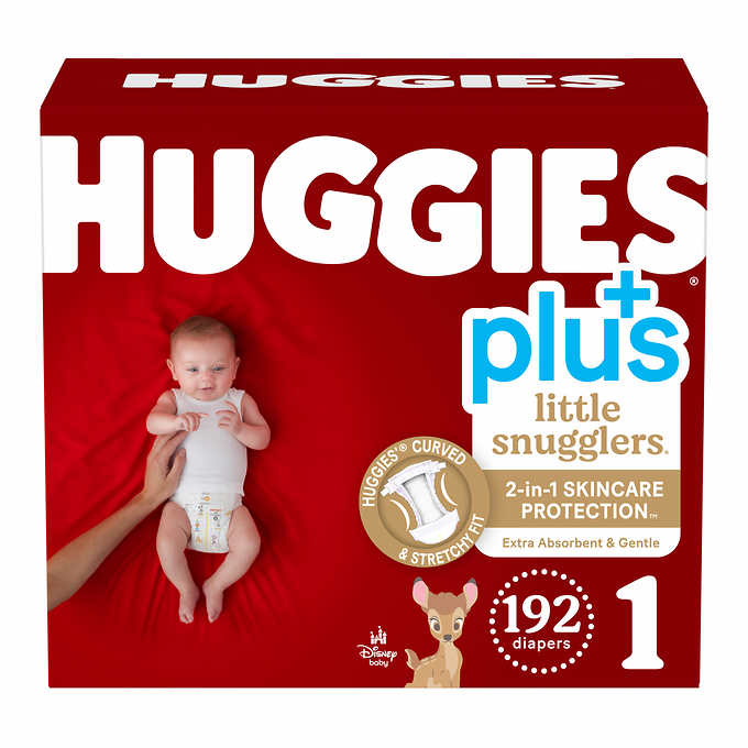 Costco Members Huggies Diapers 192-Count Little Snugglers Size 1 $34.49 $0.18 Each More Free Shipping