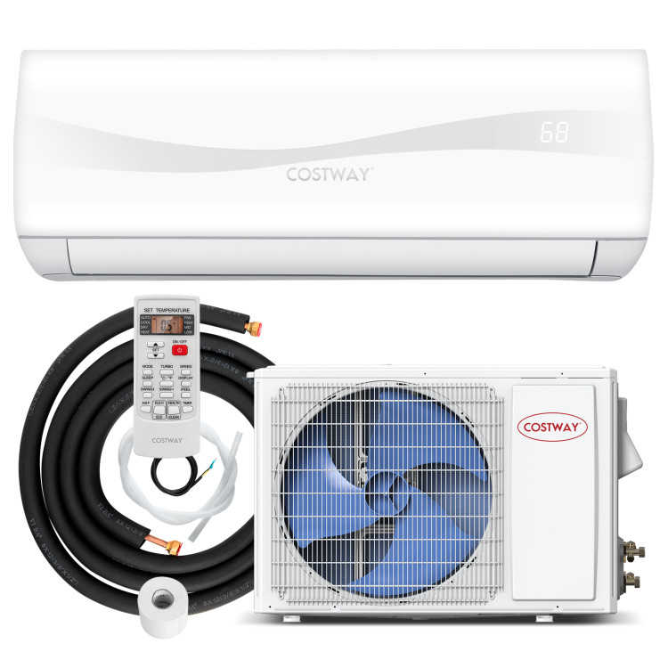 Costway 18000 BTU 19 SEER2 208-230V Ductless Mini Split Air Conditioner and Heater $605 Free Shipping