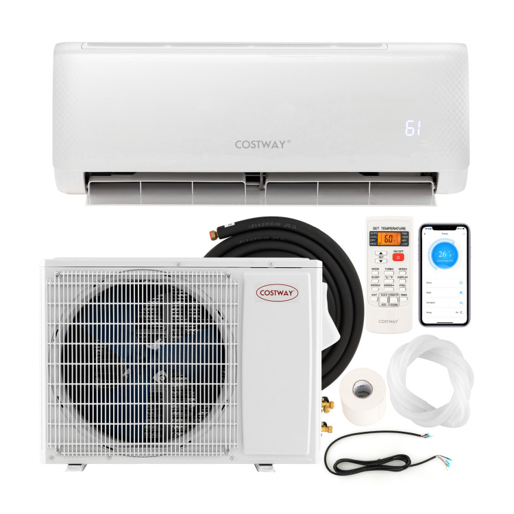 Costway 240000 BTU 21 SEER2 208-230V Ductless Mini Split Air Conditioner Heater $979 Free Shipping