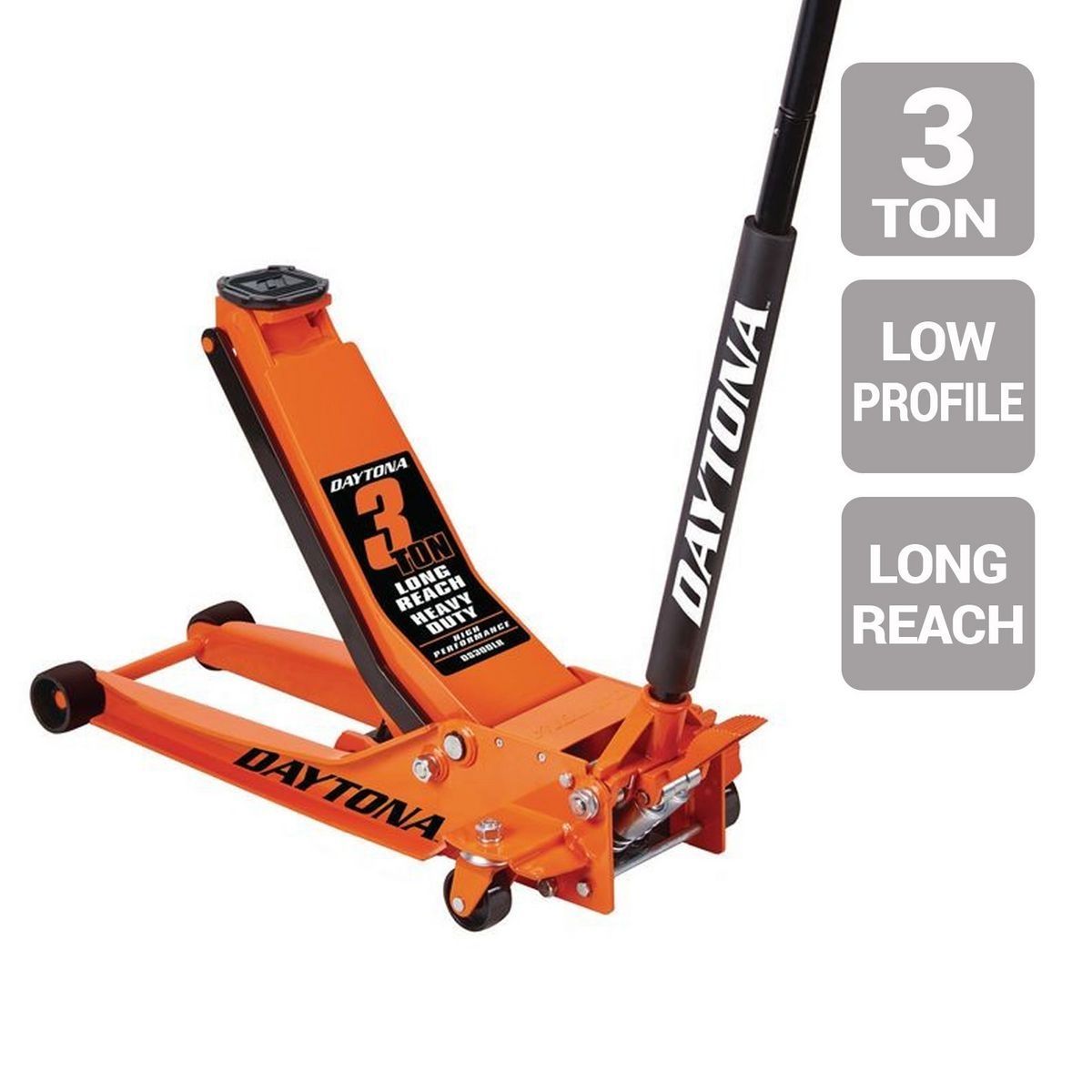 Daytona 3 ton low profile long reach floor jack - $190 with coupon at Harbor Frieght