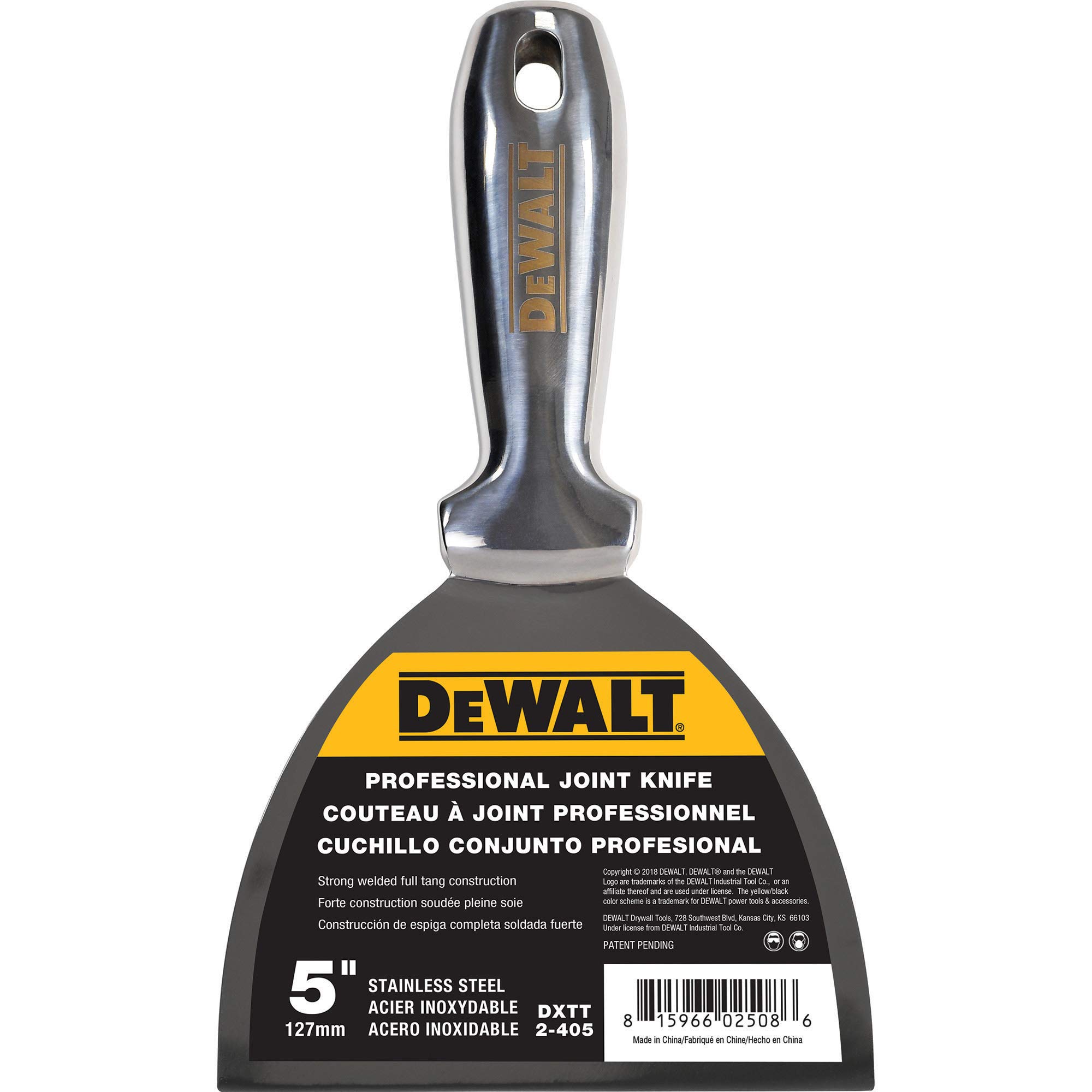 DeWALT 5 Welded Stainless Steel Metal Professional Joint Putty Blade Knife 2-405 $8.99 Amazon