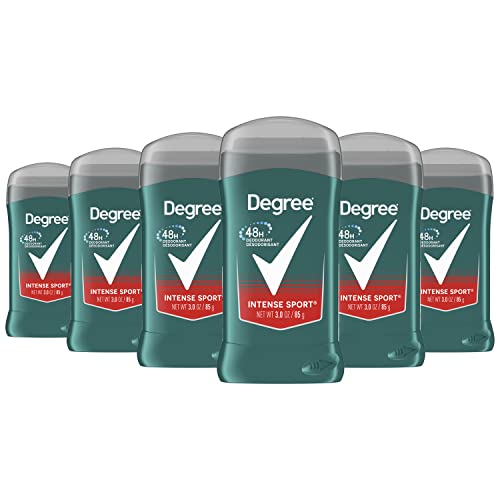 Degree Men Original Aluminum Free Deodorant for Men, 48-Hour Odor Protection, Intense Sport, 3 Ounce Pack of 6 Subscribe