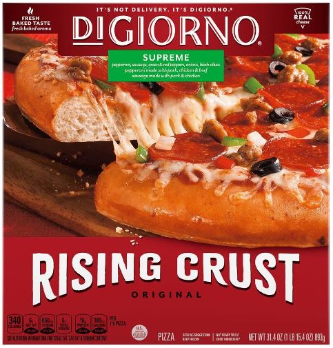 DiGiorno Rising Crust Frozen Pizza Pepperoni or Supreme 2 for $8.80 at Walgreens Free Store Pickup $10 Minimum Order