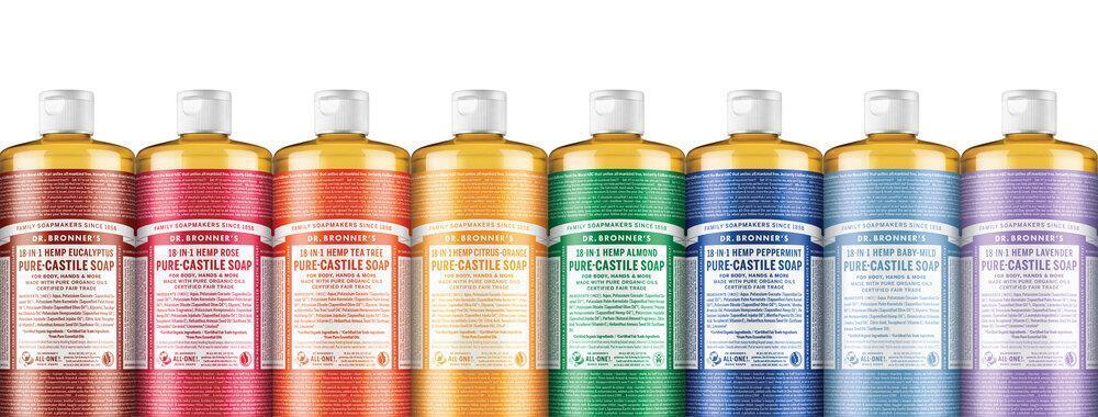 Dr Bronners 32-oz Castile Soap all varieties including Unscented Baby and refills, $11.51 with Prime