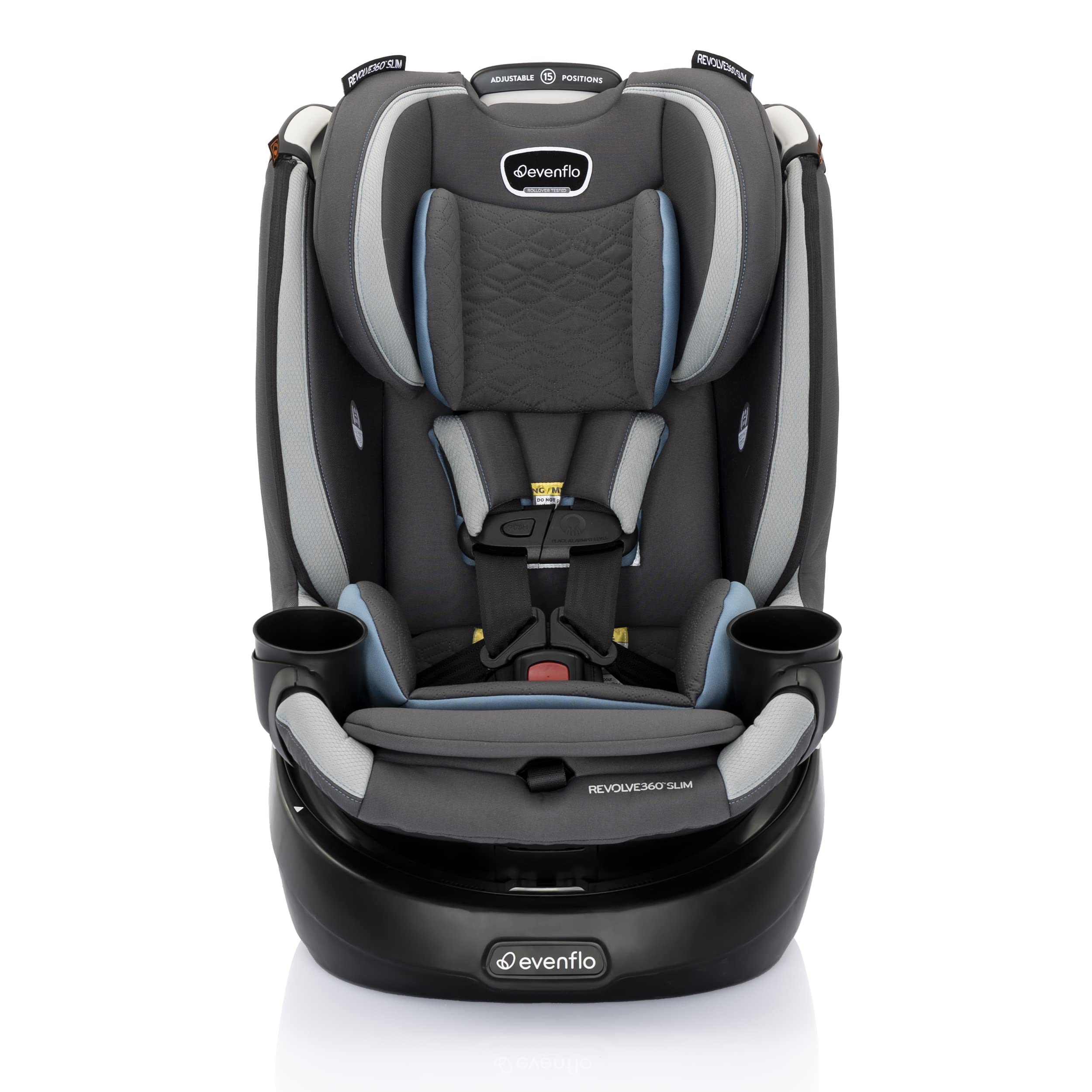 Evenflo Revolve360 Slim 2-in-1 Rotational Car Seat w/ Quick Clean Cover Stow Blue $249.21 Free Shipping