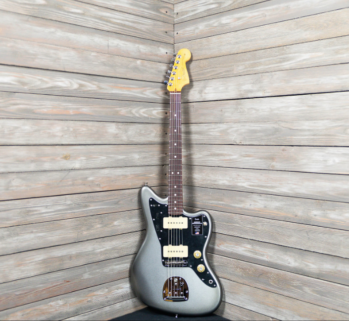 Franklin Guitar Works via Reverb has the Fender American Professional II Jazzmaster - Mercury Used Mint on sale for $1189. Shipping is free.