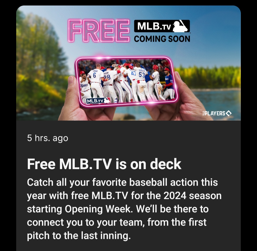 Free MLB.TV Subscription for T-Mobile Customers in 2024