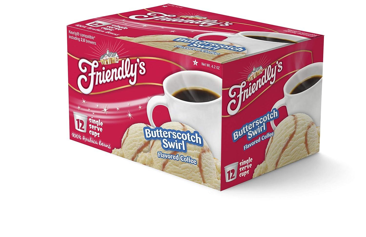 Friendlys Flavored Ice Cream Coffee Pods, Compatible with Keurig K Cup Brewers Butterscotch Swirl 40 count, $8.95 or lower