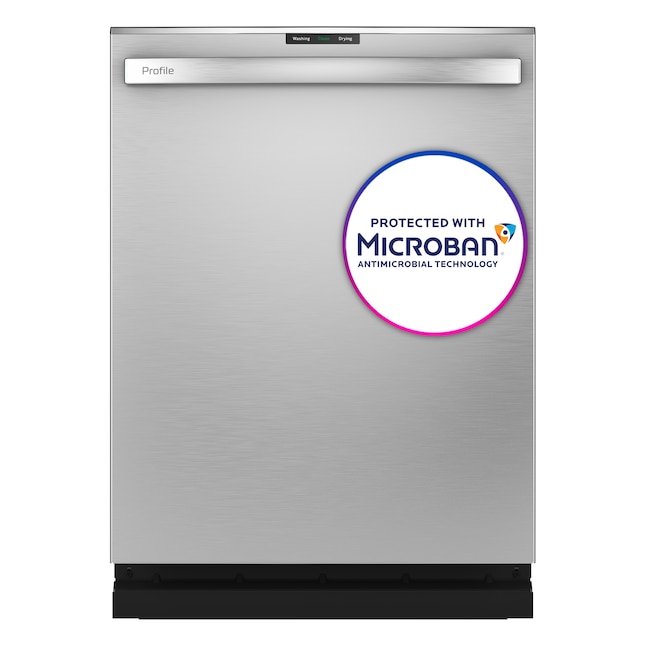 GE Profile UltraFresh Top Control 24-in Smart Built-In Dishwasher With Third Rack Fingerprint-resistant Stainless Steel