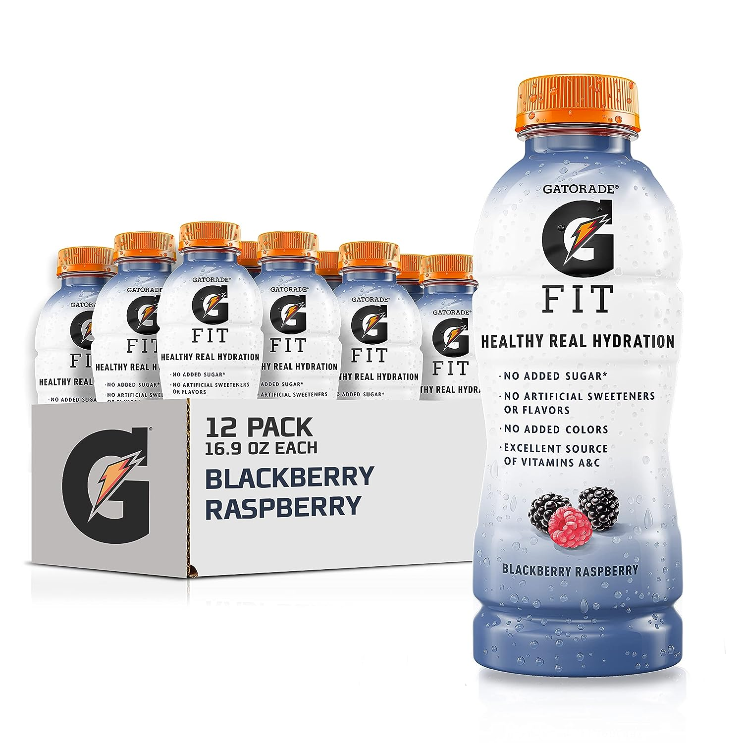 Gatorade Fit Electrolyte Beverage, Healthy Real Hydration, Blackberry Raspberry, 16.9.oz Bottles 12 Pack -- $11.31 or lo