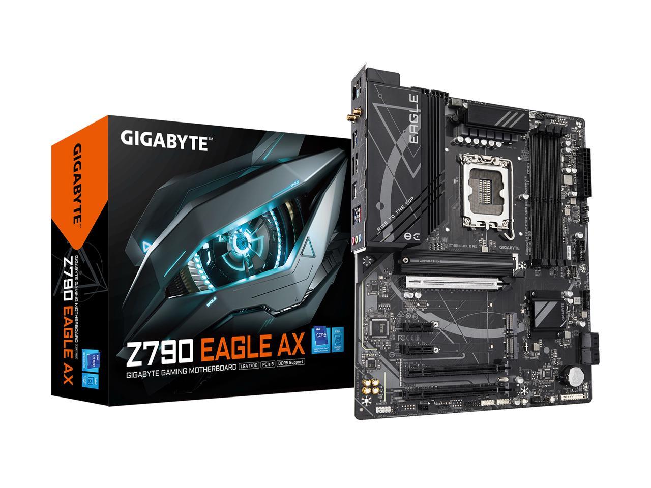 Gigabyte Z790 Eagle AX Motherboard Newegg $190 combo w/ Intel i7-14700K Processor 2TB WD Blue SN580 SSD $618