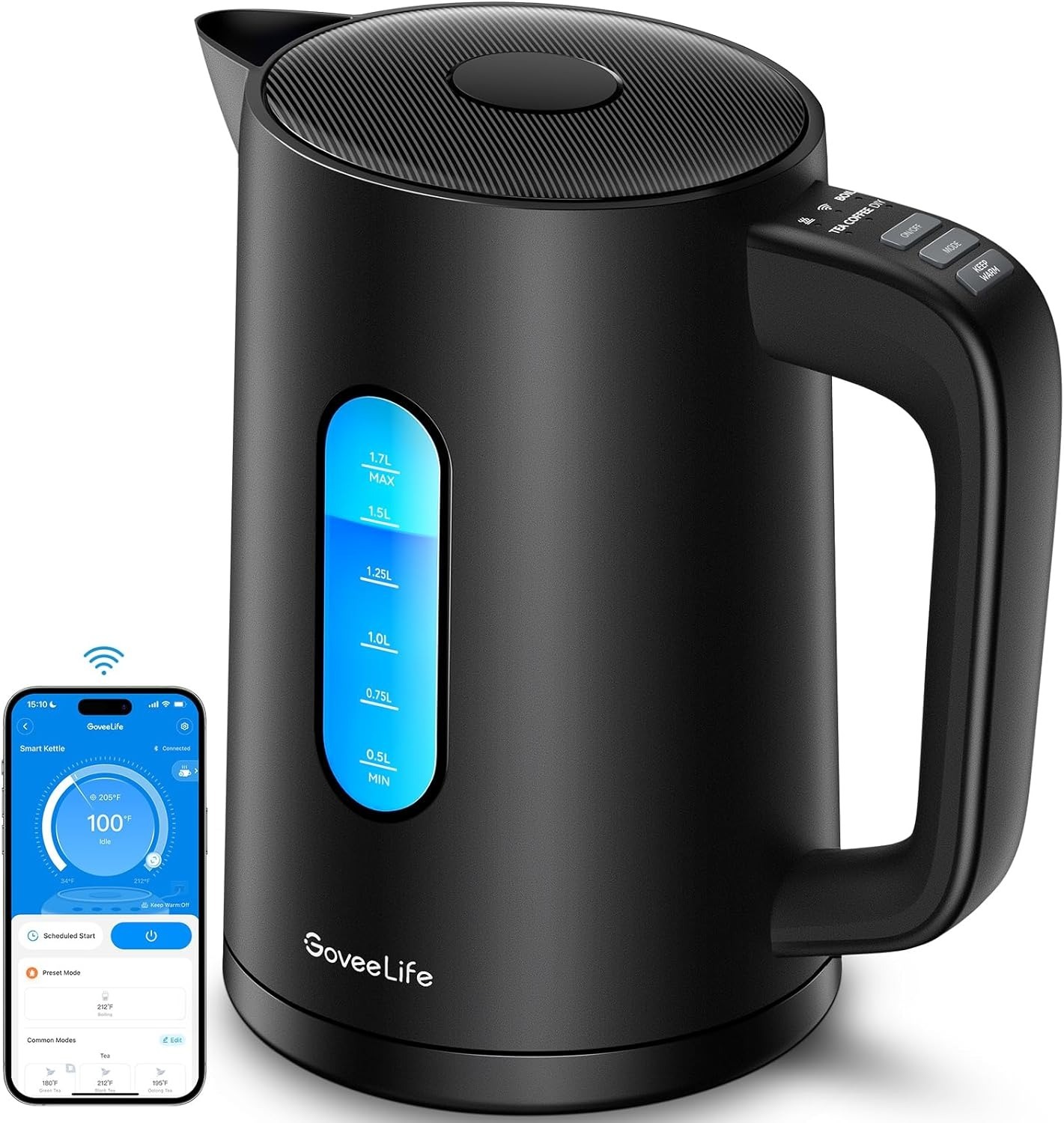 GoveeLife 1.7L 1500W Smart Electric Kettle w/ Temperature Control $30 Free Shipping w/ Prime or orders $35