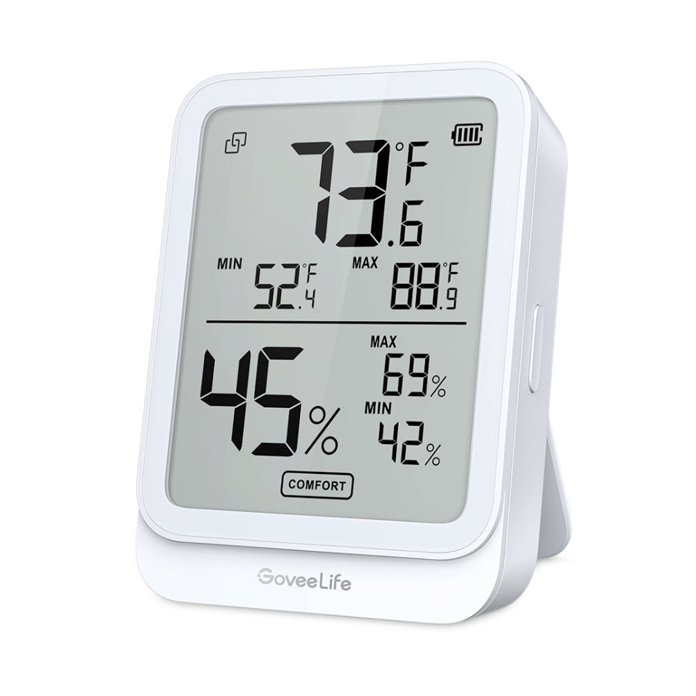 GoveeLife Bluetooth Hygrometer Thermometer Black or White 2-Pack $15, 1-Pack $9 Free Shipping