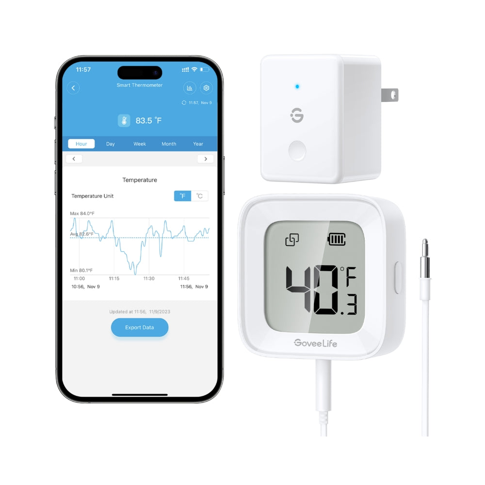 GoveeLife Smart Thermometer R1, Wifi, App Control, Free Shipping $24.99 For freezers, wine cellars, indoor gardens, etc