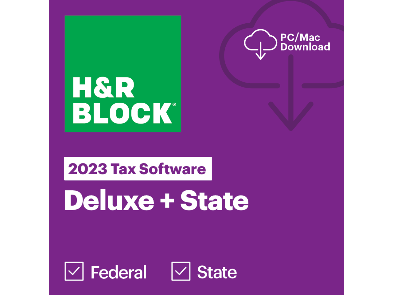 HR Block Deluxe State and one year Norton Protect $24.98