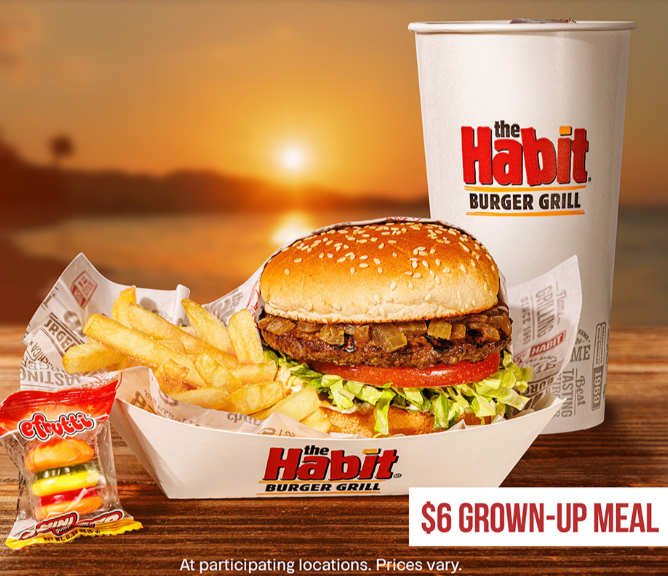 Habit Burger $6 Grown-Up Meal