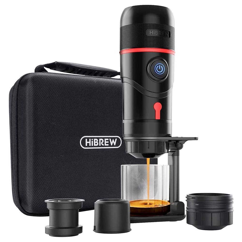 HiBREW H4 Portable Self-Heating 12V Car Coffee/Espresso Maker w/ Storage Case, Adapter Foldable Holder Black $62 Free Sh