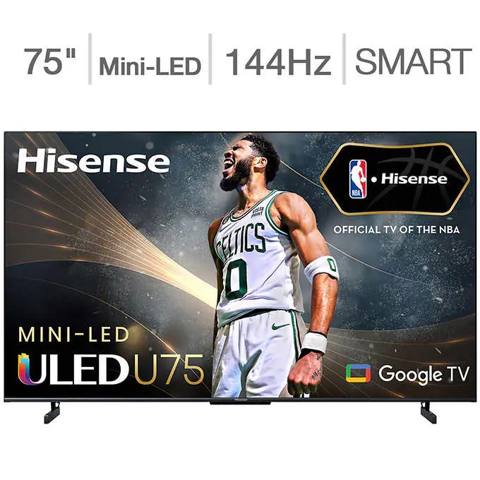 Hisense 75 U75K Series 4K TV $100 NBA Store GC Costco $899.99