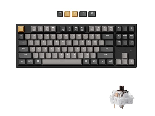 Keychron C1 Pro QMK/VIA Programmable TKL Gaming Keyboard Brown Switches $33, Hot Swappable $35 Free Shipping w/ Prime