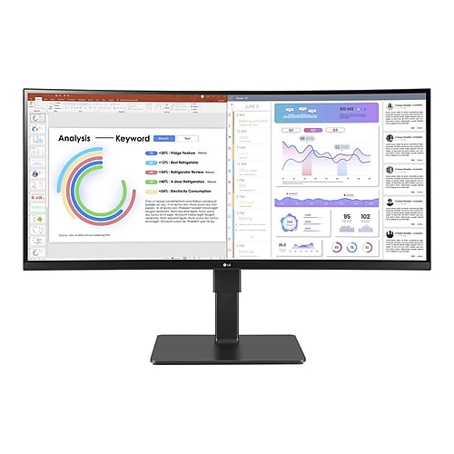 LG 34 UltraWide WQHD Curved IPS 60 Hz LED Monitor with Built-in Universal Docking Station, $249.99