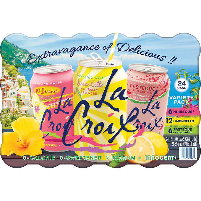 La Croix 24-can variety pack at Costco In-store $6.49