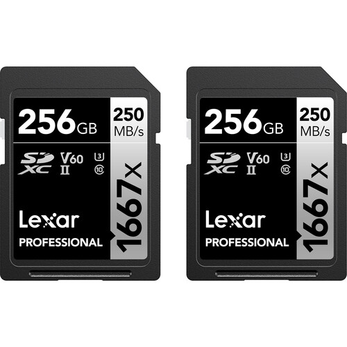 Lexar 256GB Professional 1667x UHS-II SDXC Memory Card 2-Pack Memory Cards, Readers Flash Drives 32 options $94.99 B H D