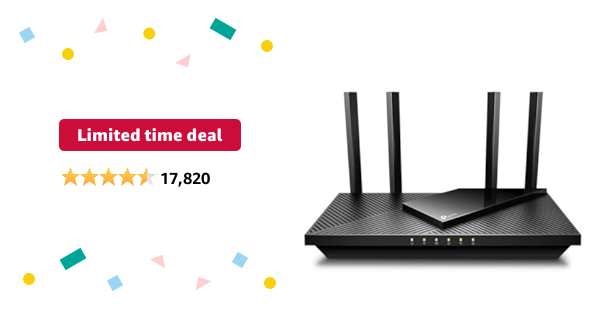 Limited-time deal TP-Link AX1800 WiFi 6 Router Archer AX21 Dual Band Wireless Internet Router, Gigabit Router, Easy Mesh